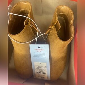 Cat & Jack Mustard Ankle Boots